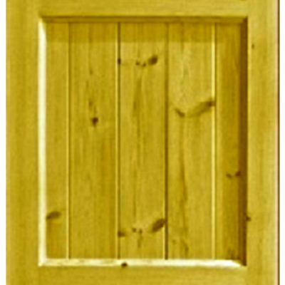 Natural pine tongue and groove cupboard door